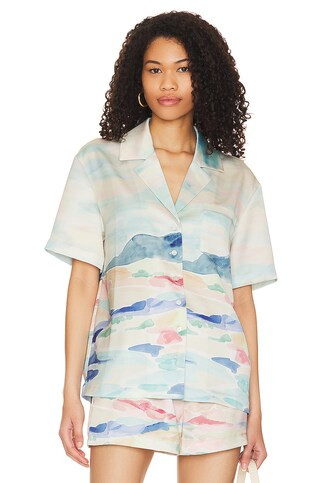 Song of Style Elsie Top in Blue Landscape Ab from Revolve.com | Revolve Clothing (Global)