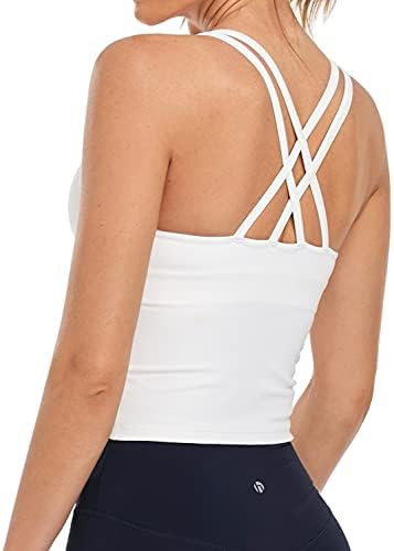 HeyNuts Longline Zeal Bras Medium Impact Wirefree Sports Bras Workout Tank Tops with Removable Pa... | Amazon (US)