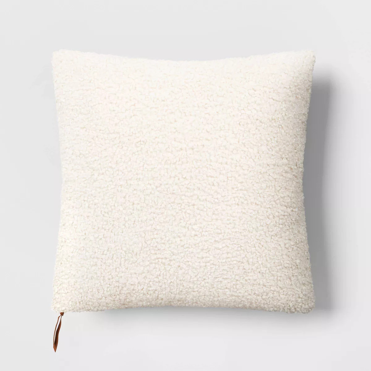 Oversized Teddy Boucle Toss Square Throw Pillow Cream - Threshold™ | Target