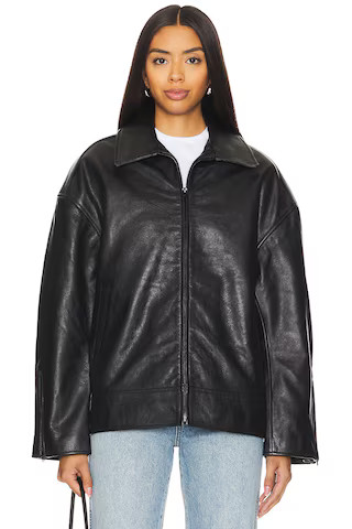 GRLFRND Alek Leather Jacket in Black from Revolve.com | Revolve Clothing (Global)