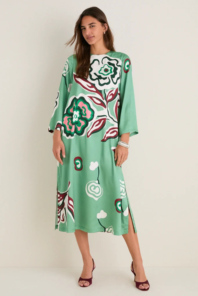 Fauvist Floral Hammered Satin Jamie Dress | Tuckernuck (US)