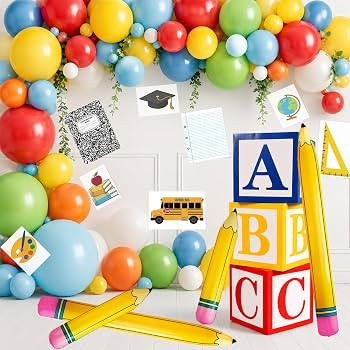 15 Pcs Back to School Decorations 2026 - Large Inflatable Pencil and ABC Boxes First Day of Schoo... | Amazon (US)