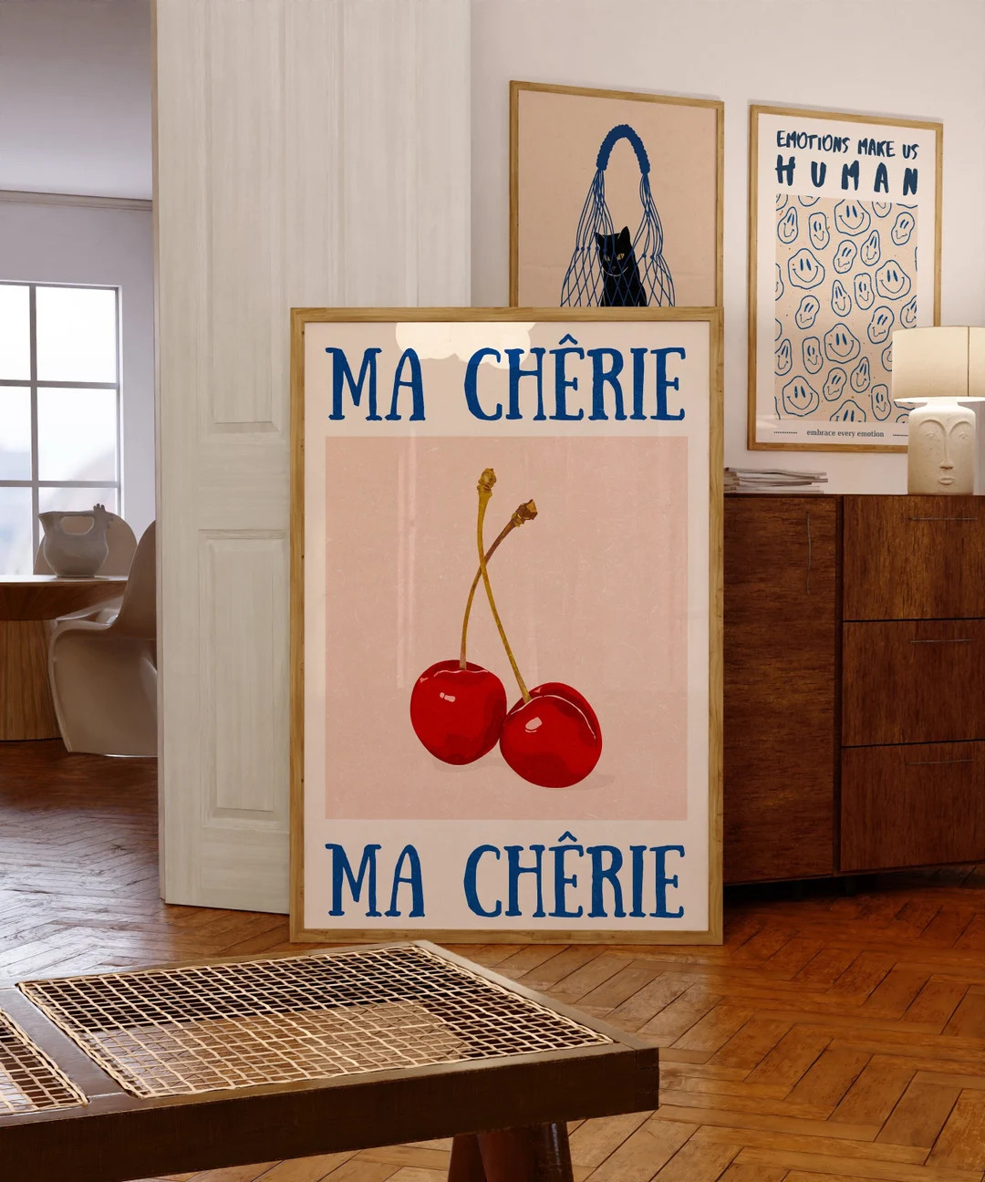 Cherry Poster, Retro Wall Art, 70s Psychedelic Print, Funky Wall Decor, Cherry Wall Art, Aestheti... | Etsy (US)