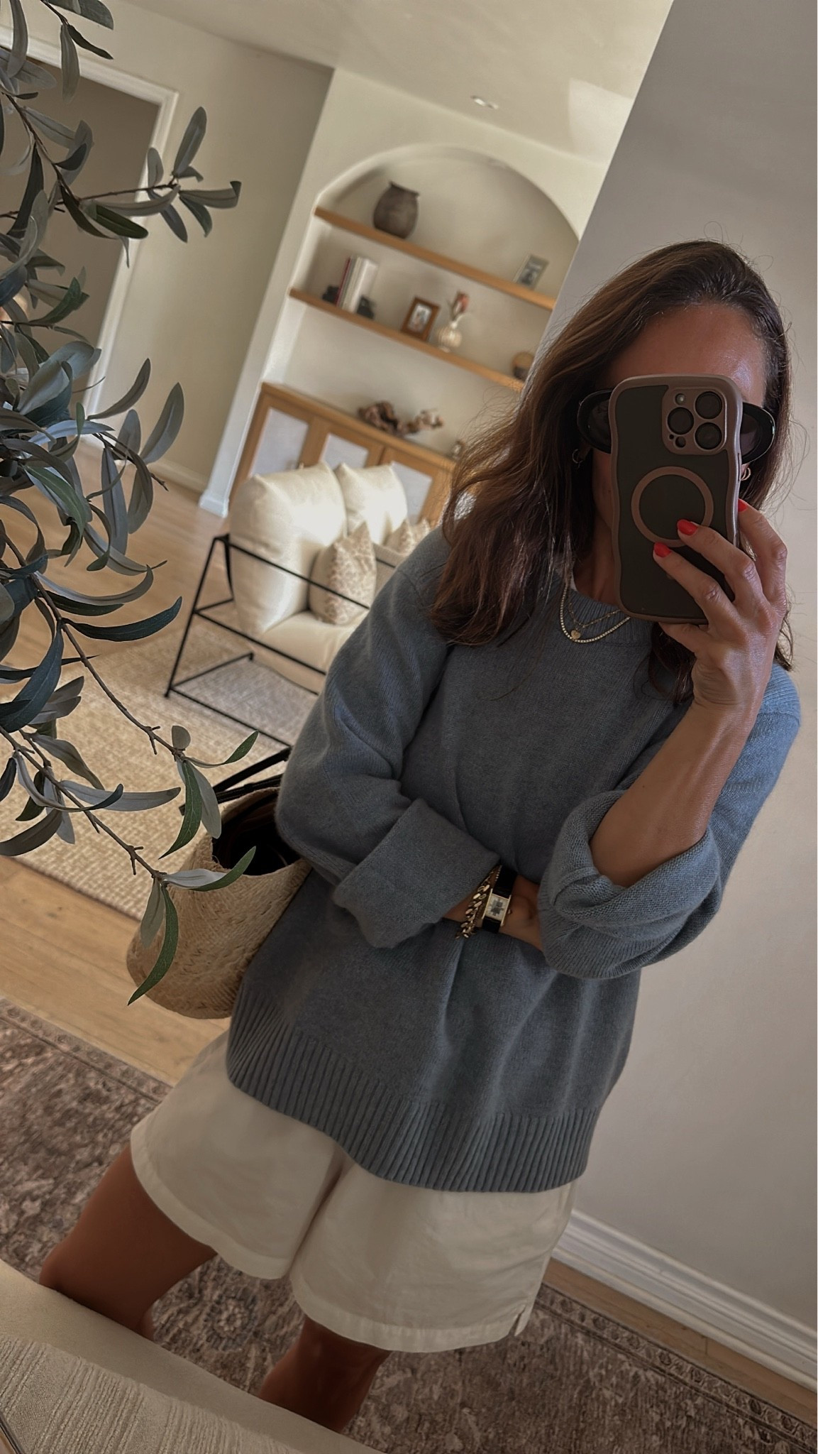 Today‘a outfit. Spent most of the day inside; hence the sweater (I have a few colors in this sweater; it’s the best. Runs tts with a natural relaxed fit no need to size up or down)

#LTKOver40