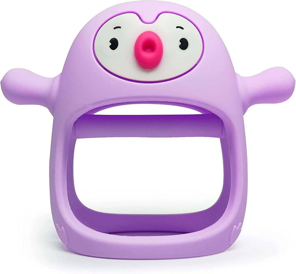 Smily Mia Penguin Buddy Never Drop Silicone Baby Teething Toy for 0-6month Infants, Baby Chew Toy... | Amazon (US)