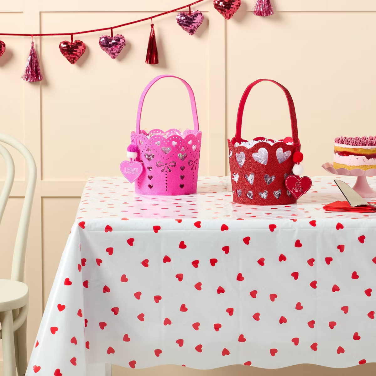 Valentine's Day Felt Basket Red - Spritz™ | Target