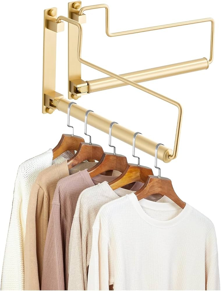 Clothes Drying Rack, Laundry Racks for Drying Clothes, Wall Mounted Swing Arm Clothes Hanger for ... | Amazon (US)