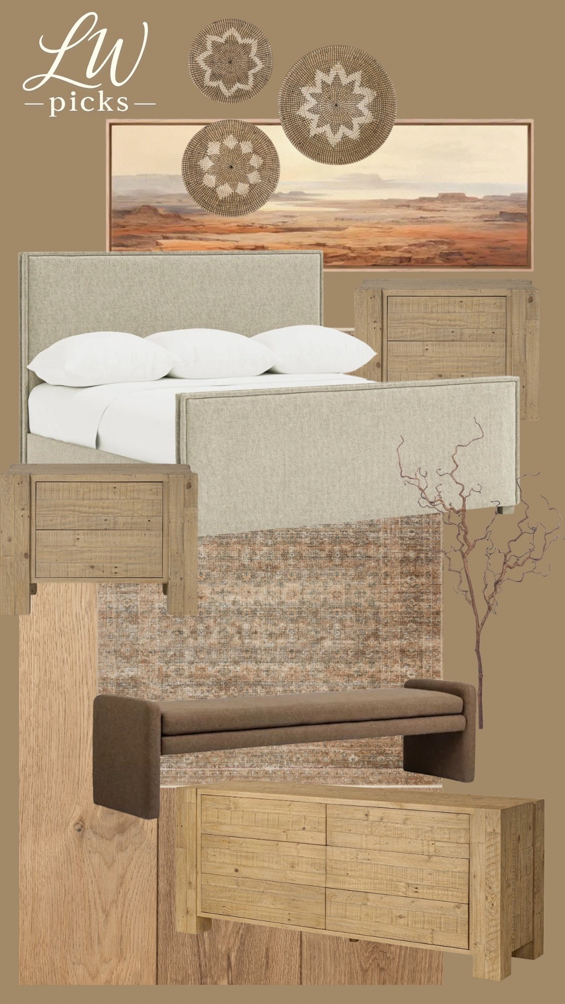 Mood board for one of the desert home rooms.

#LTKHome