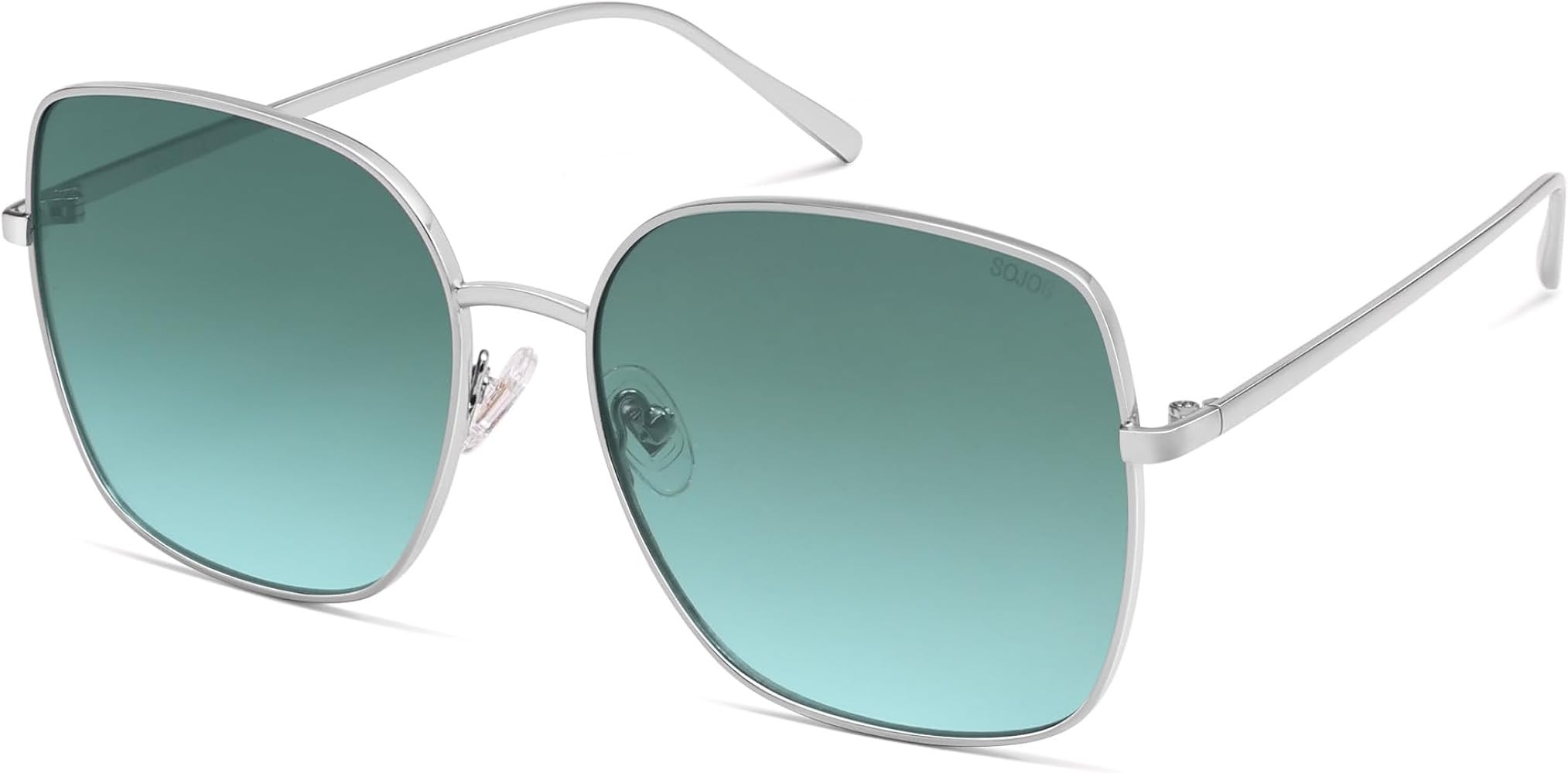 SOJOS Trendy Oversized Square Metal Frame Sunglasses for Women Men Retro Big Flat Lens UV Protect... | Amazon (US)