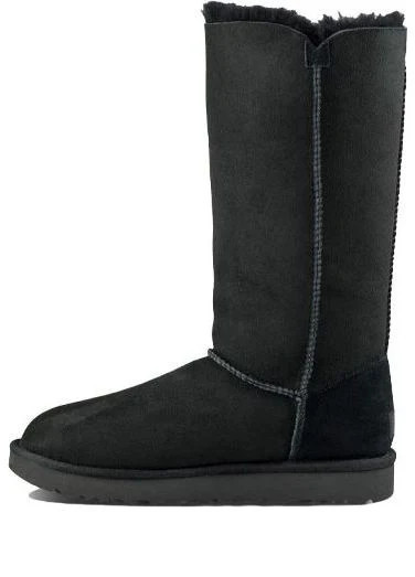 (WMNS) UGG Bailey Button Triplet II Boot High Top Black 1016227-BLK | KICKS CREW