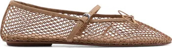 Buckle Strap Fishnet Ballet Flat (Women) | Nordstrom