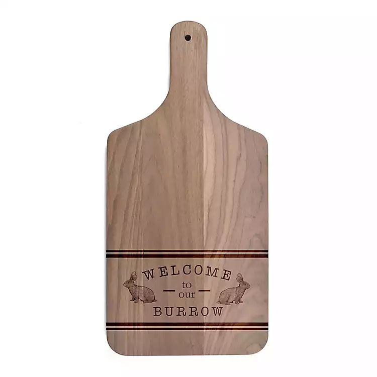 Brown Welcome to Our Burrow Easter Cutting Board | Kirkland's Home