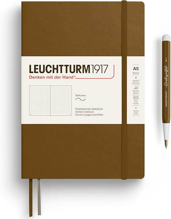 LEUCHTTURM1917 - Notebook Softcover Medium A5-123 Numbered Pages for Writing and Journaling - Thi... | Amazon (US)