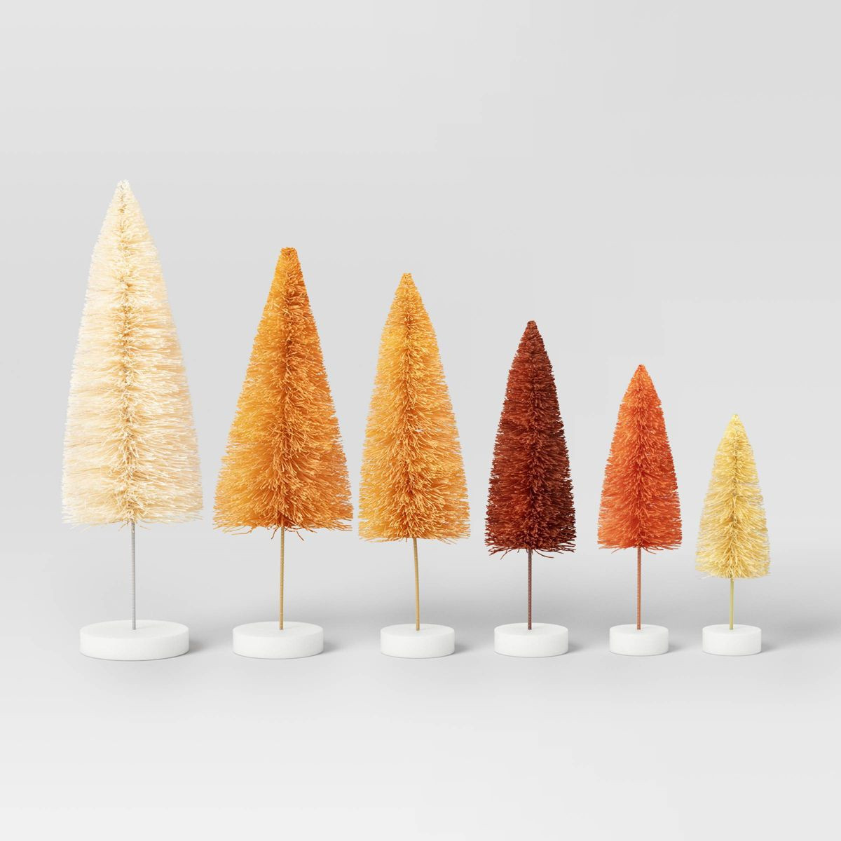 6pc Sisal Christmas Bottle Brush Tree Set - Wondershop™ | Target