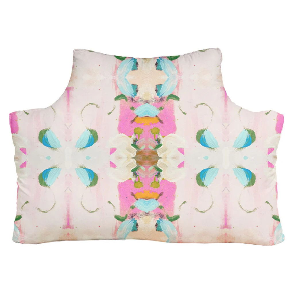 The Headboard Pillow® - Monet's Garden Pink Twin XL | Laura Park Designs