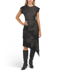 Short Sleeve Lace Trim Polka Dot Maxi Dress | Casual Dresses  | Marshalls | Marshalls