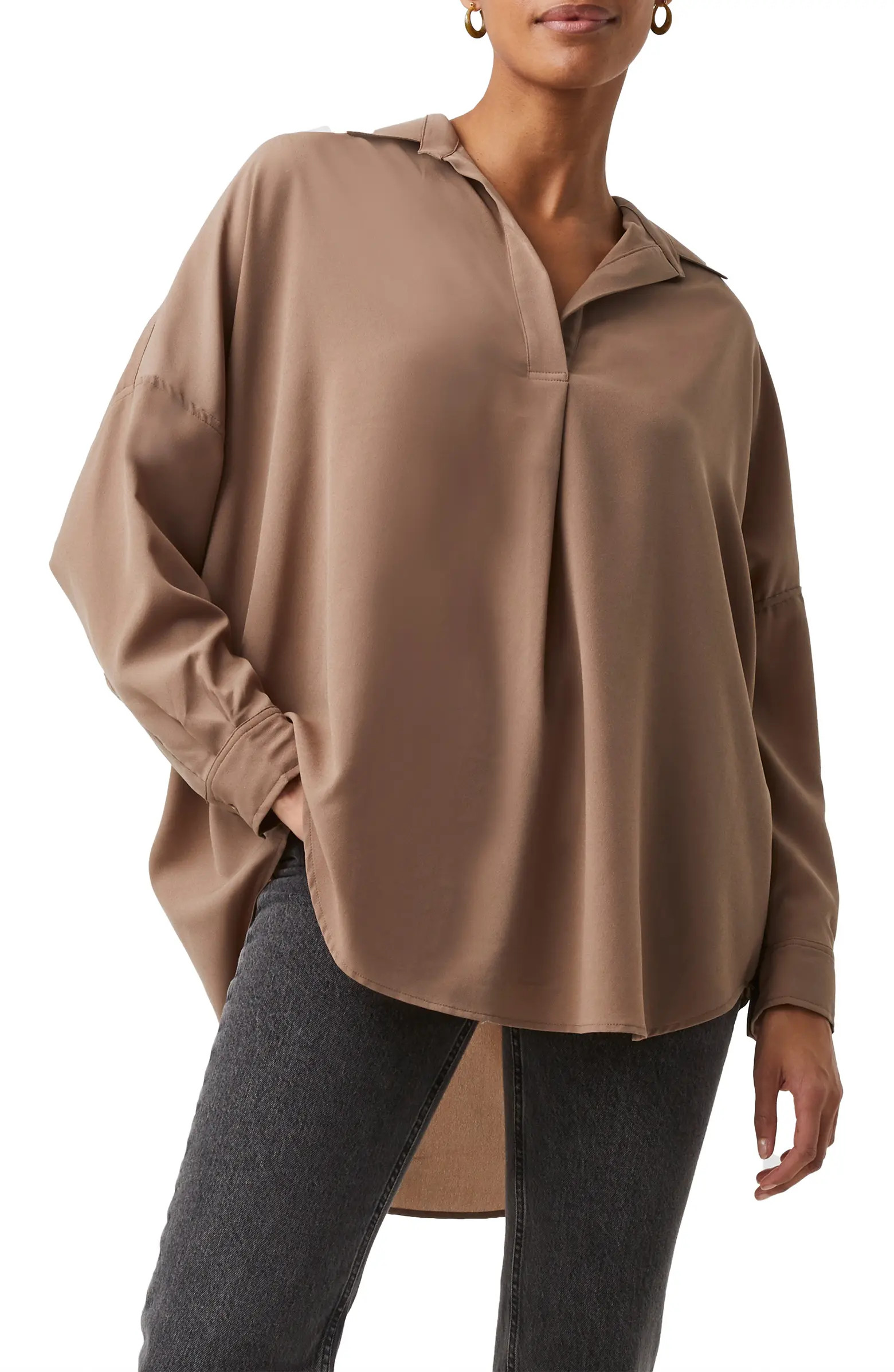 Rhodes Crepe Popover Shirt | Nordstrom