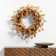 Faux Apple Wreath 28" + Reviews | Crate & Barrel | Crate & Barrel