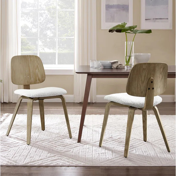 Mease Fabric Upholstered Side Chair in Natural | Wayfair North America