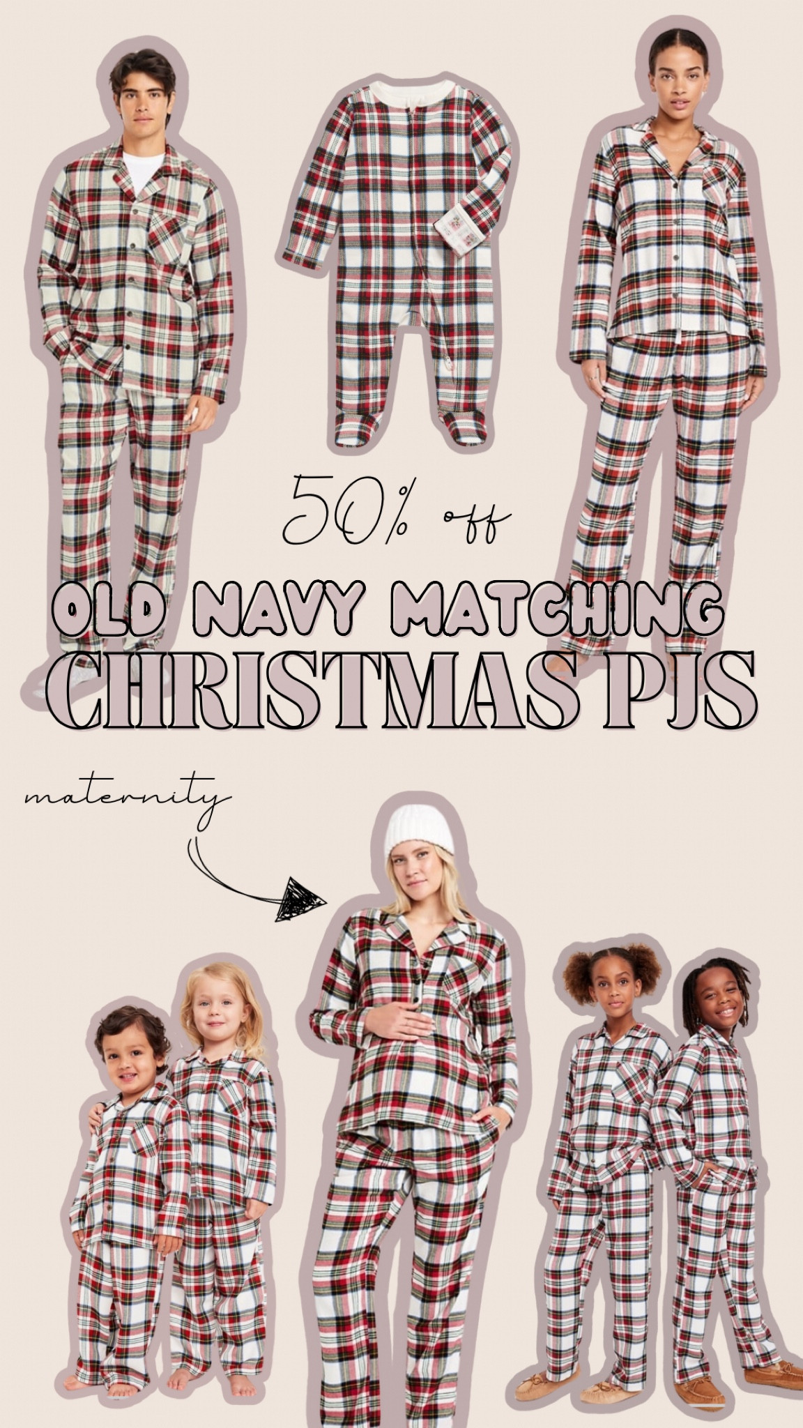 If you normally buy matching Christmas pajamas with your family now is the time to buy them from Old Navy. They are having 50% off everything including matching family pajamas. It ends tonight so make sure you purchase before they go back to full price! I was able to get me my husband, my newborn and my toddler all a pair of pajamas for $60 with tax!! 

#LTKFamily #LTKHoliday #LTKSeasonal