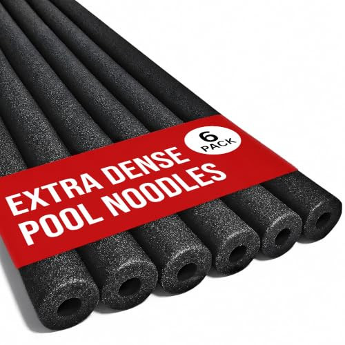 Oodles of Noodles Deluxe Black Pool Noodles Foam - Pack of 6 - Extra Dense | Amazon (US)