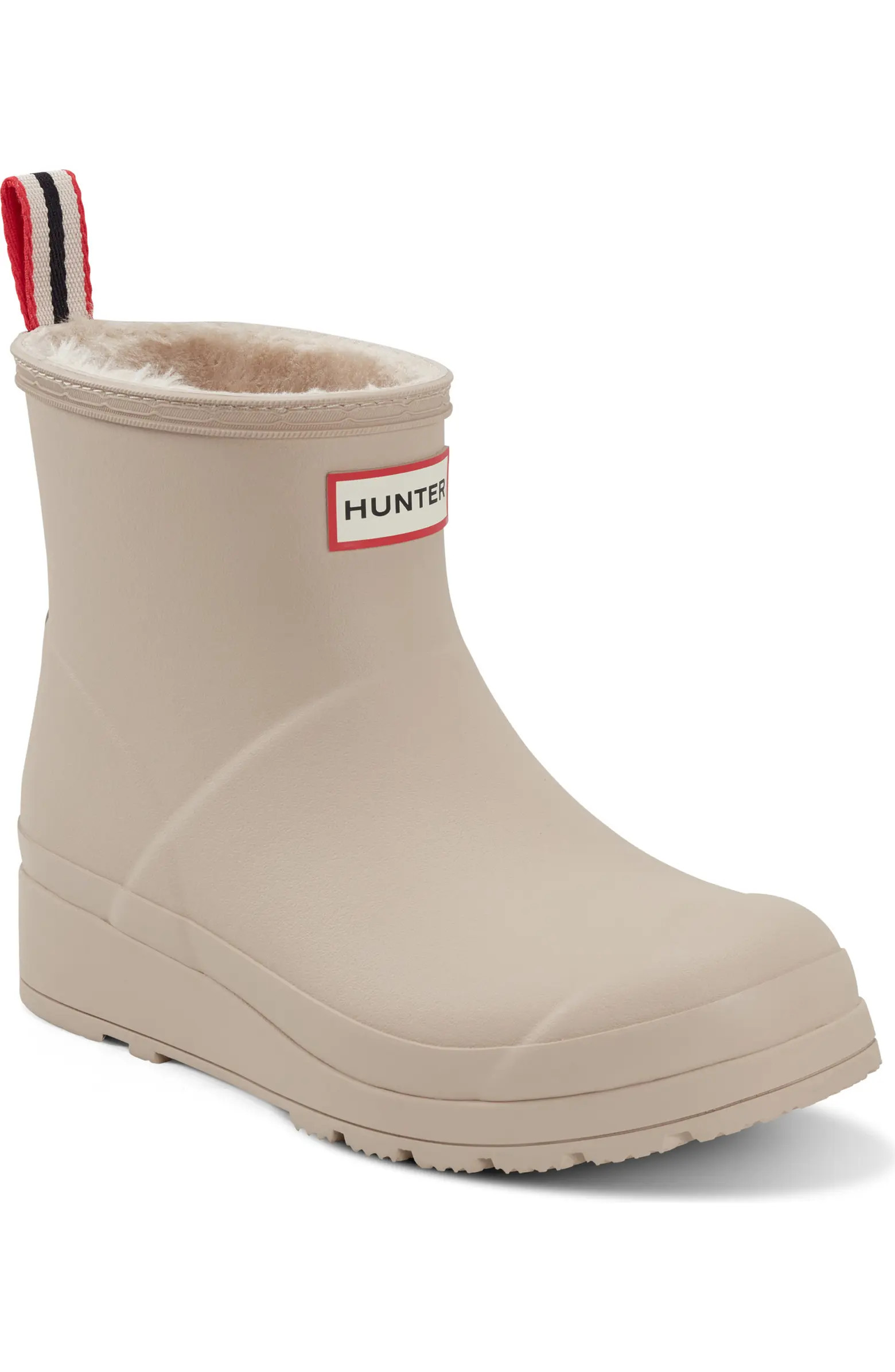 Play Short Faux Shearling Lined Waterproof Rain Boot (Women) | Nordstrom