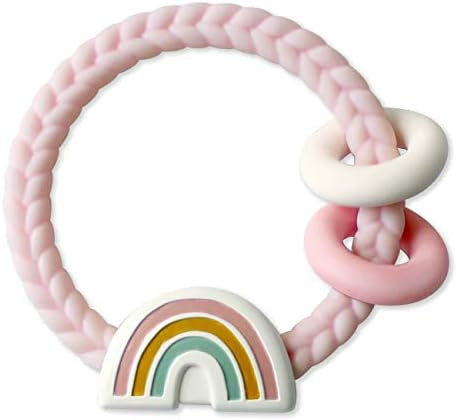 Itzy Ritzy Silicone Teether with Rattle; Features Rattle Sound, Two Silicone Rings and Raised Tex... | Amazon (US)