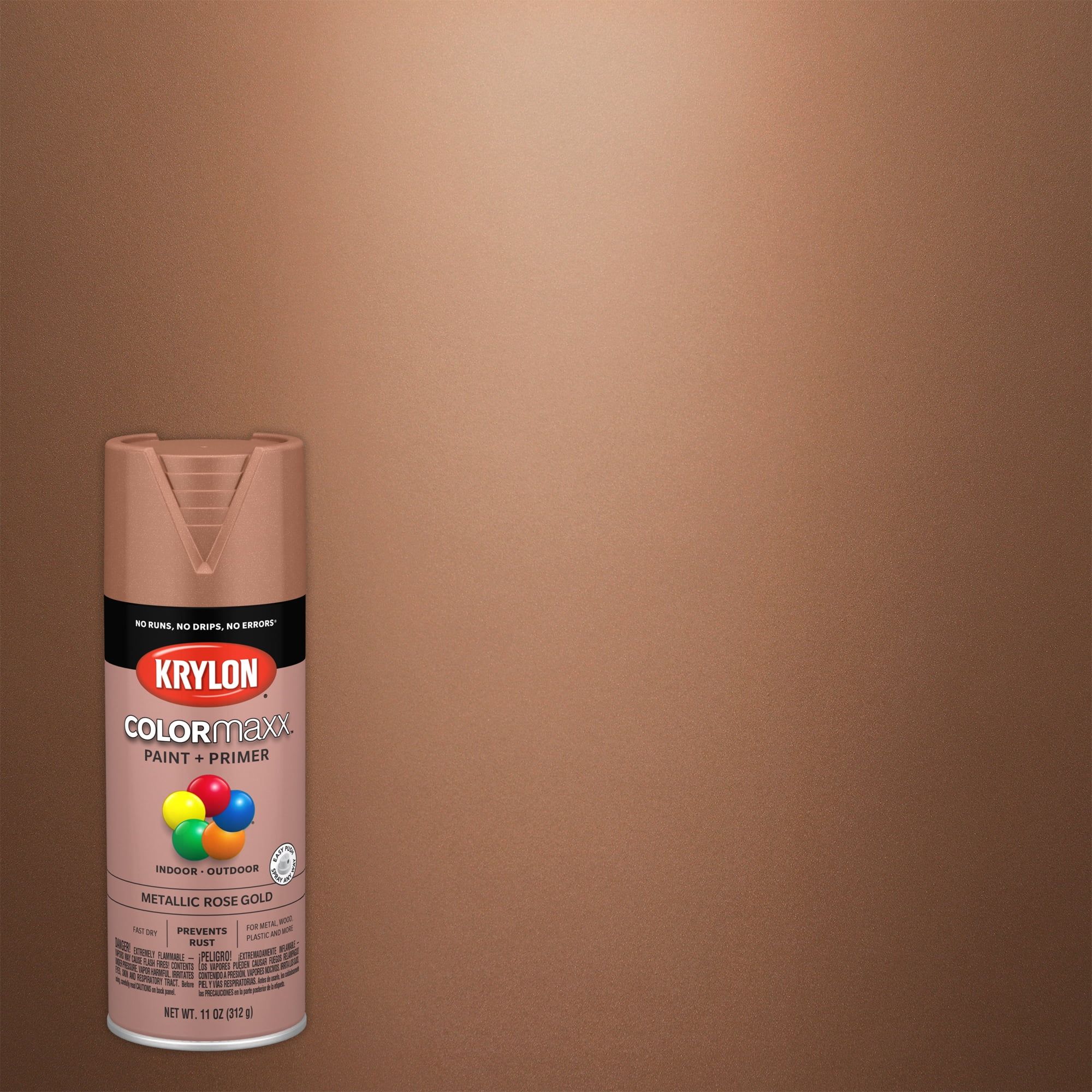 Krylon COLORmaxx Metallic Paint, Rose Gold, 11 oz. Spray Paints - Walmart.com | Walmart (US)
