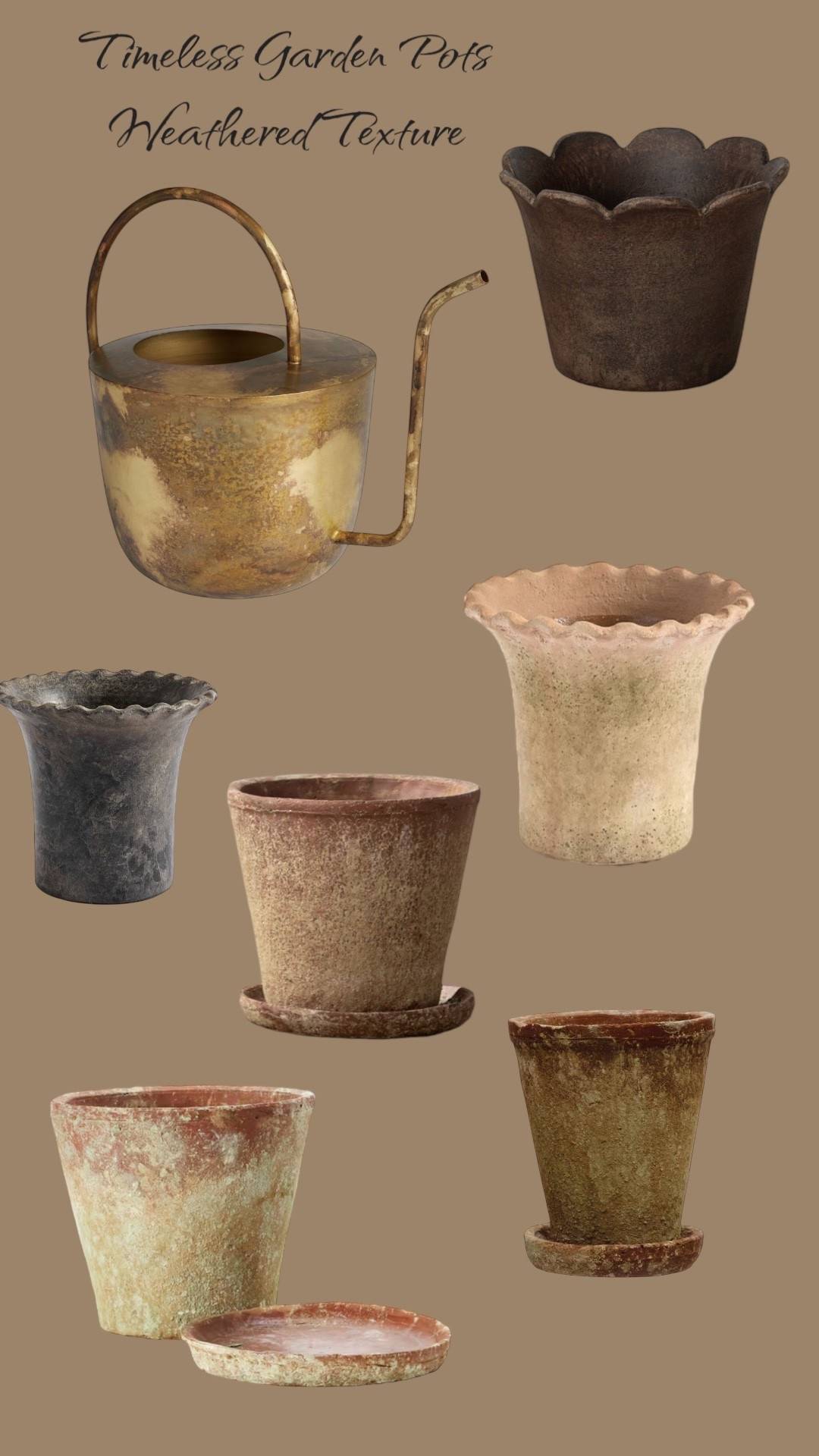 Distressed vintage pots and water can 

#LTKHome #LTKSaleAlert #LTKSeasonal