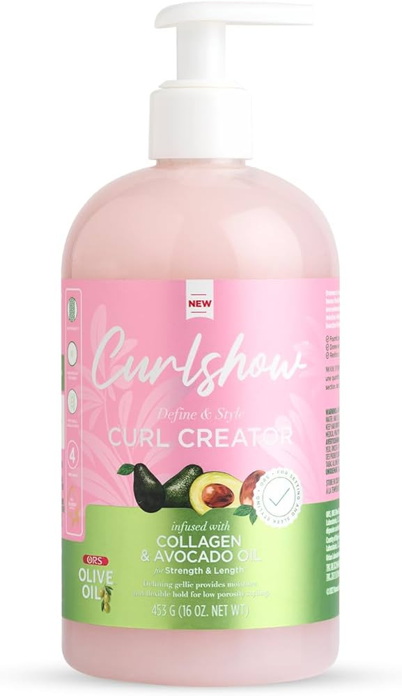 ORS Olive Oil Curlshow Curl Creator Infused with Collagen & Avocado Oil for Strength & Length (16... | Amazon (US)