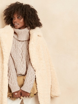 Cable-Knit Turtleneck Sweater | Banana Republic (US)