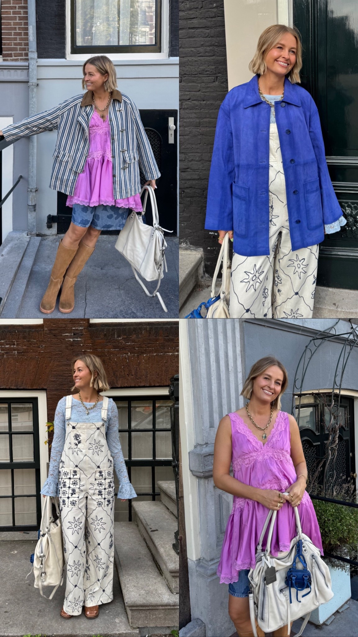 Colourful autumn Free People looks! ad @freepeopleeu

Pink slip: S
Striped barn jacket: S
Denim shorts: W28
Suede boots: true to size 

Blue suede jacket: S
Embroidered overalls: S
Lace top: M
Sandals: size up 1/2

#ThisIsFreePeople 

#LTKautumn #LTKeurope #LTKuk