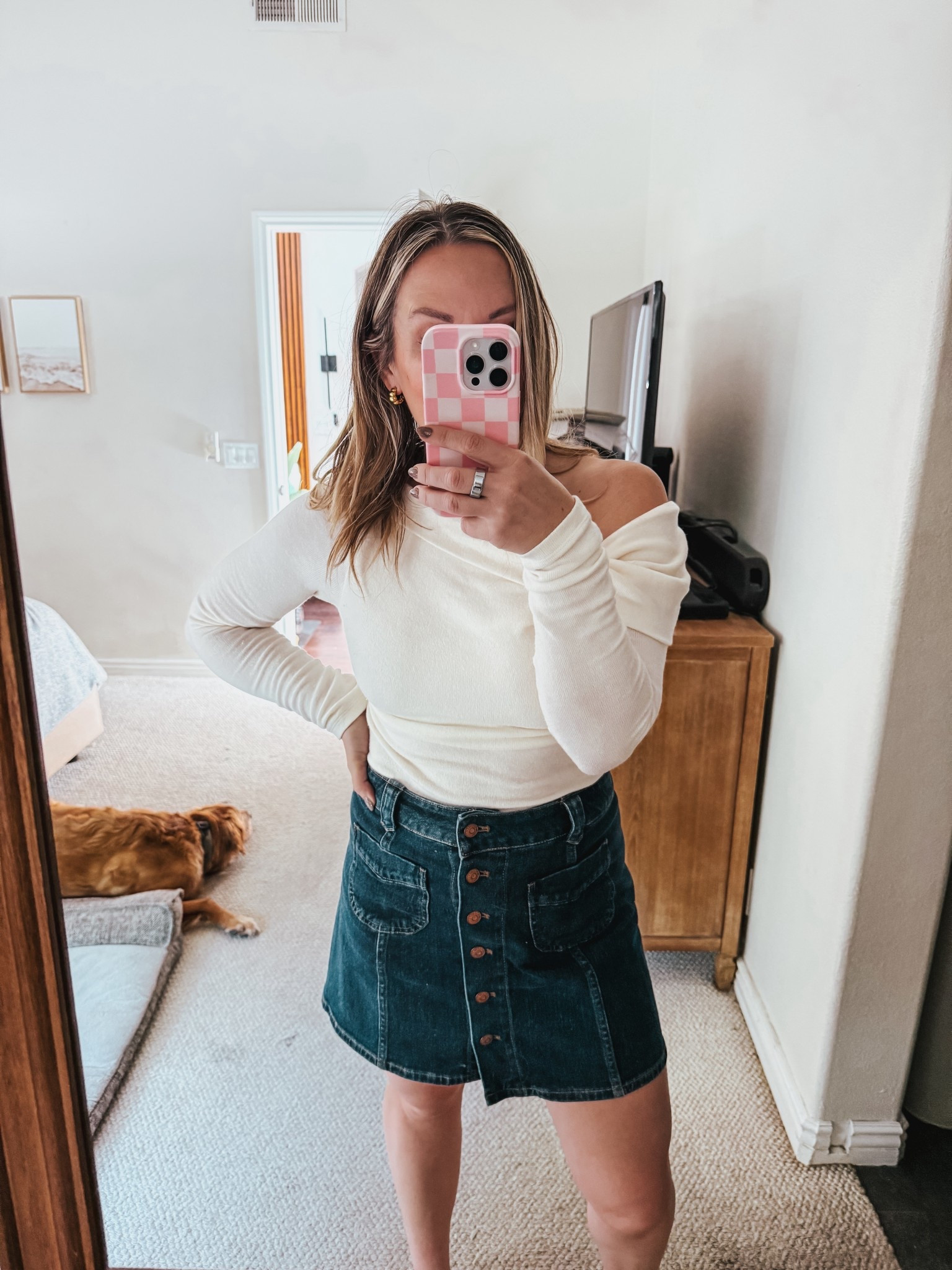 I love this denim mini skirt for spring. It’s a great length and I love the patch pocket details 

#LTKOver40 #LTKMidsize