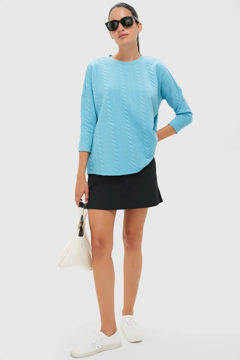 Bright Blue Cable Ally Swing Sweatshirt | Tuckernuck (US)