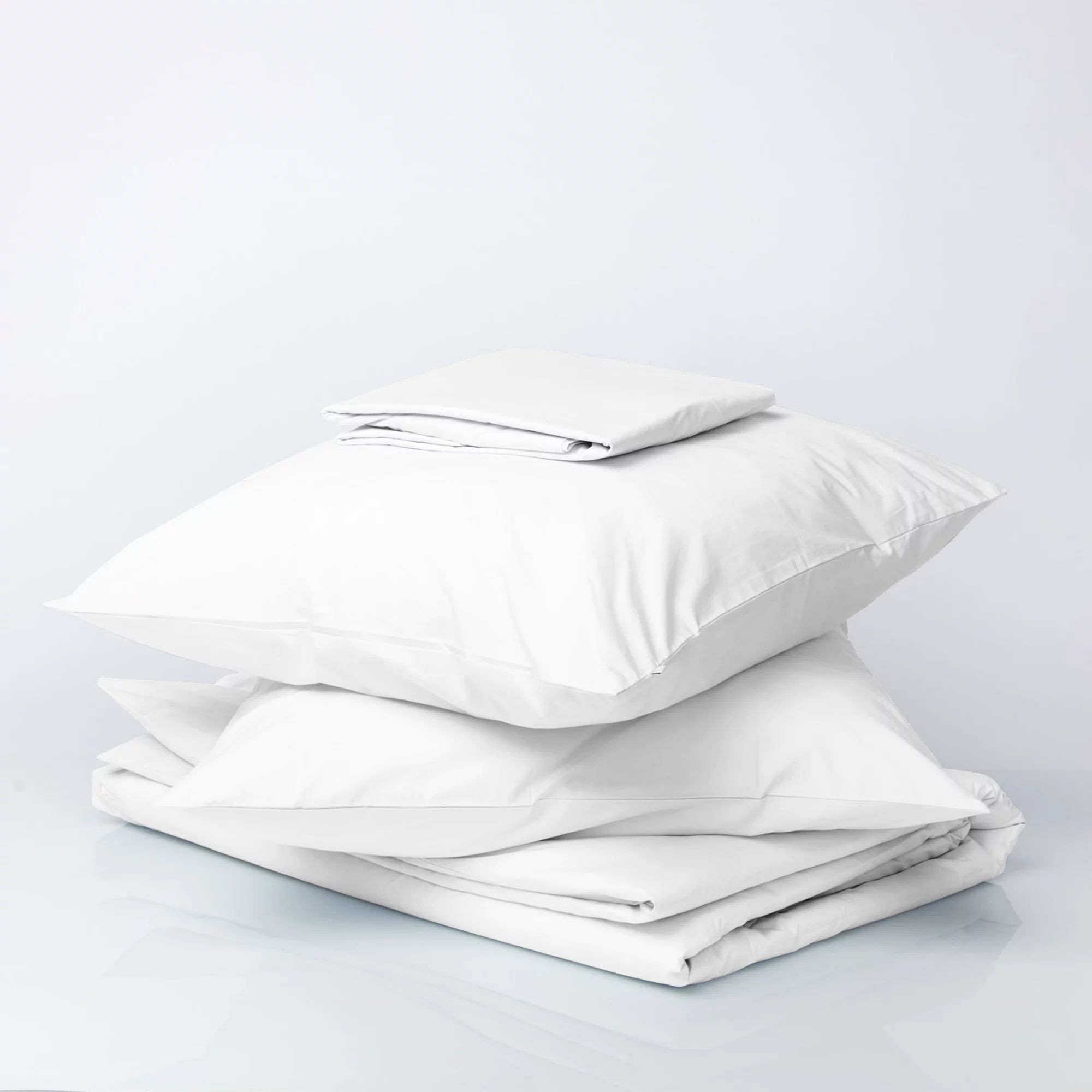 Color Sense Brushed Cotton Blend Percale Sheet Set Twin XL White | Walmart (US)