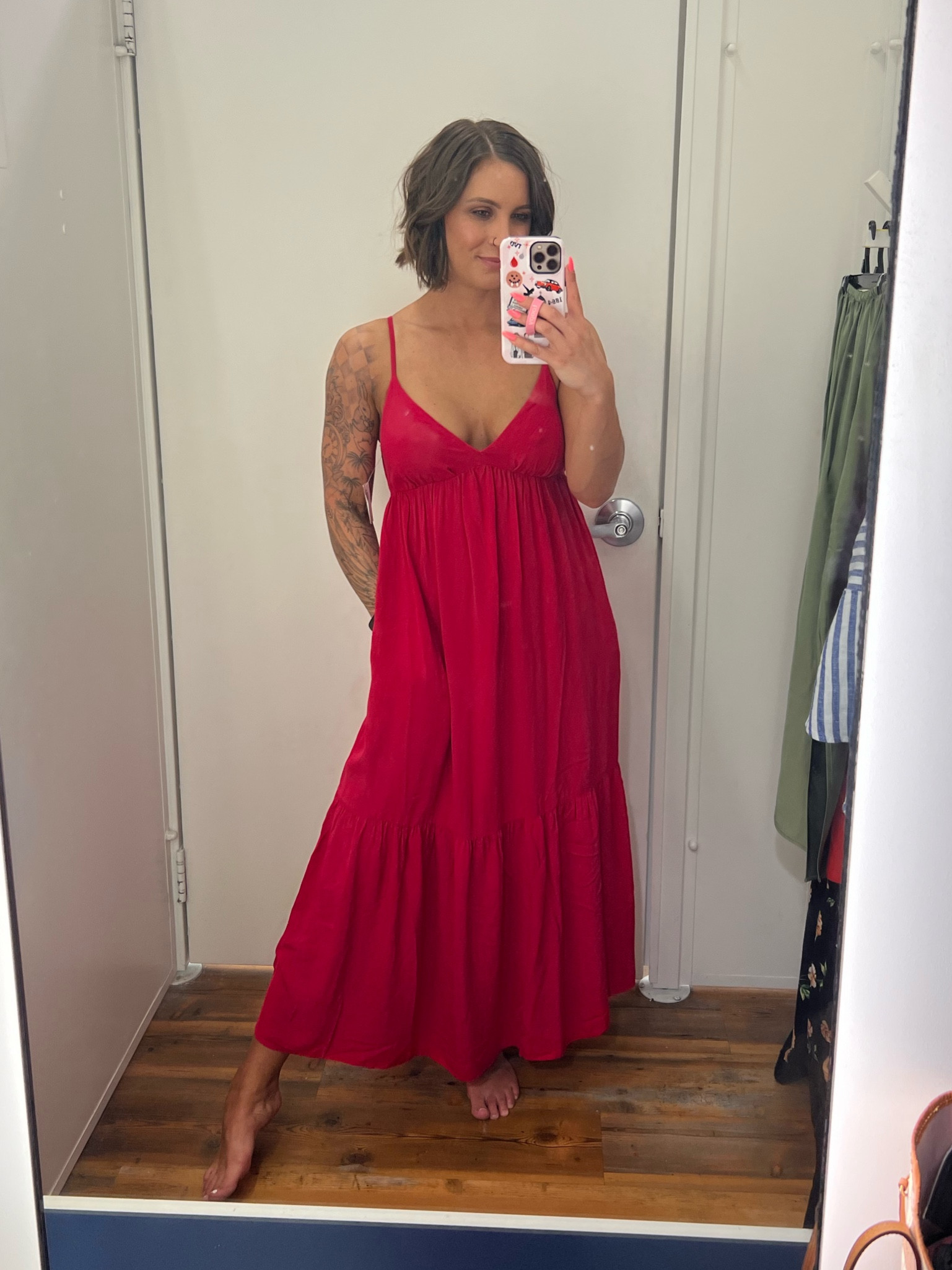 Love this comfy summer dress! I’m in an XS could go with this or a small. It has adjustable straps and stretchy in the back with POCKETS. Comes in multiple colors  

#LTKWedding #LTKSeasonal #LTKFindsUnder50