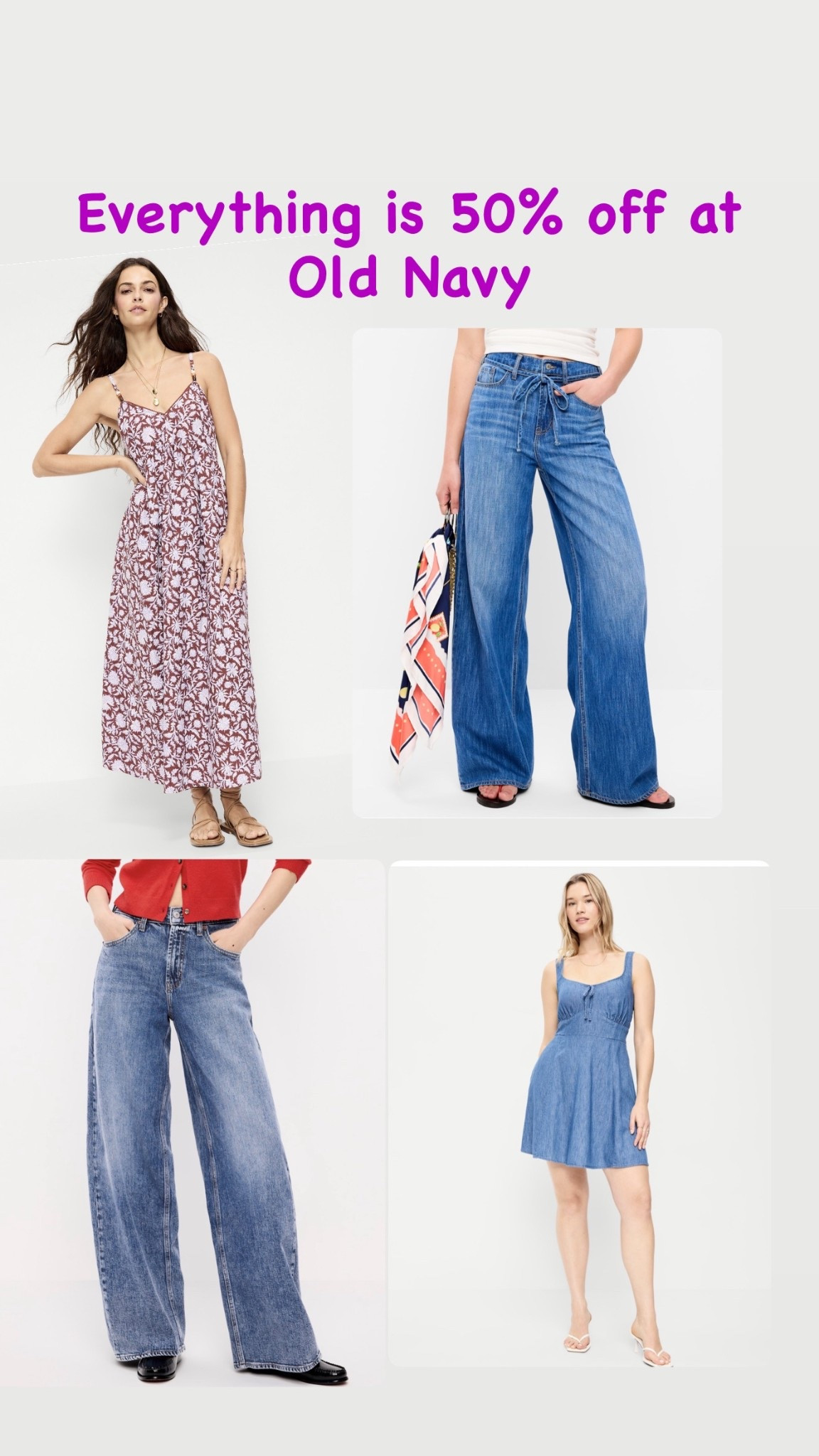 Everything is 50% off sitewide at Old Navy! Get it early before your size runs out. 

#LTKSaleAlert #LTKootd