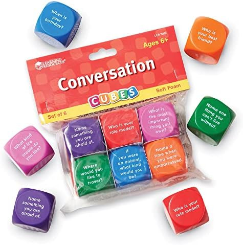 Amazon.com: Learning Resources Conversation Cubes - 6 Pieces, Ages 6+ Foam Cubes for Social Emoti... | Amazon (US)