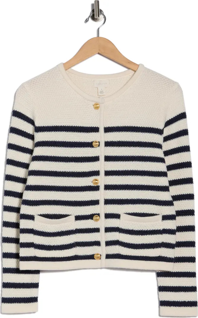 Caslon® Stripe Sweater Jacket | Nordstromrack | Nordstrom Rack