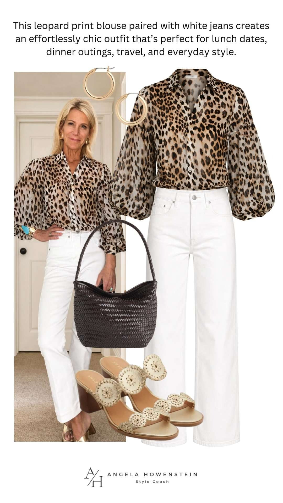 This leopard print blouse instantly elevates a simple pair of white jeans. The silky fabric and statement print make it perfect for lunch dates, dinner out, travel, and everyday chic style.

💡 LTK MADE EASY

❤️ Heart = Support my posts
🔖 Save = Get sale & restock alerts
📋 Lists = Keep favorites organized
📲 Share = Send to yourself for later
💬 Comment = Ask me anything 

 #LTKootd #LTKSeasonal #LTKOver40