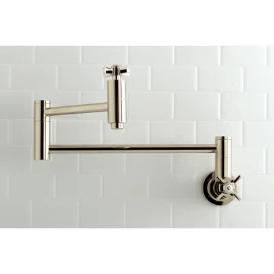 Kingston Brass Millennium Two-Handle 1-Hole Wall Mount Pot Filler Faucet | Wayfair North America