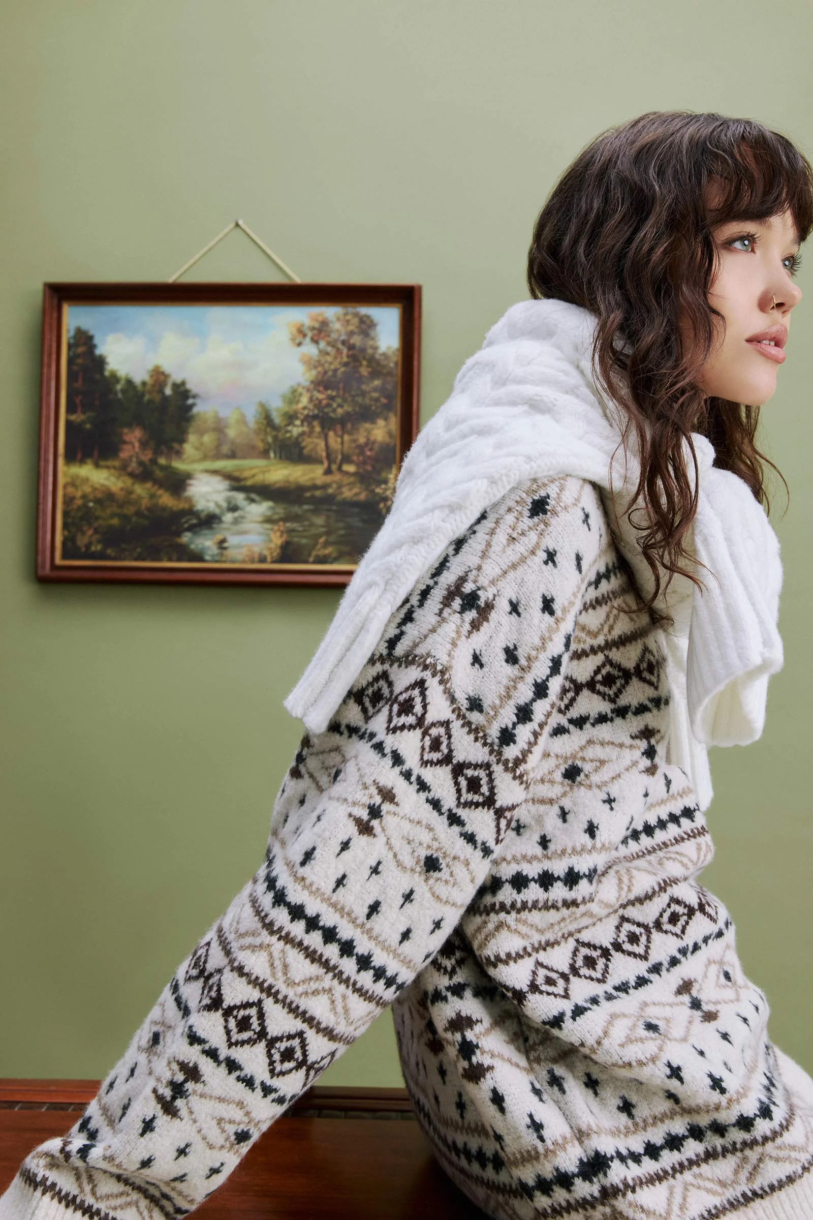 Jacquard Super Soft Oversized Sweater | Ardene