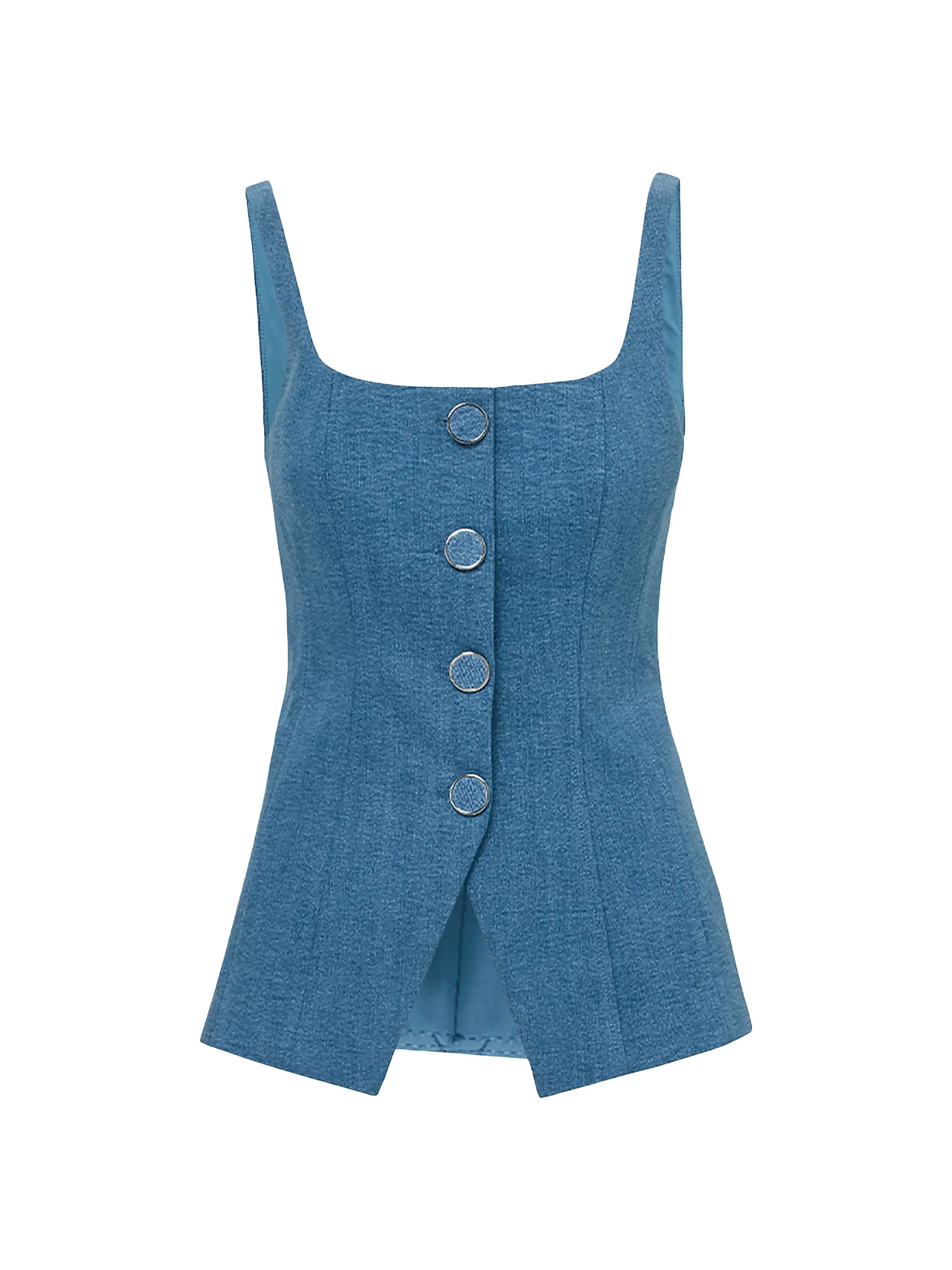 Liana Tailored Stretch-Cotton Top | Saks Fifth Avenue
