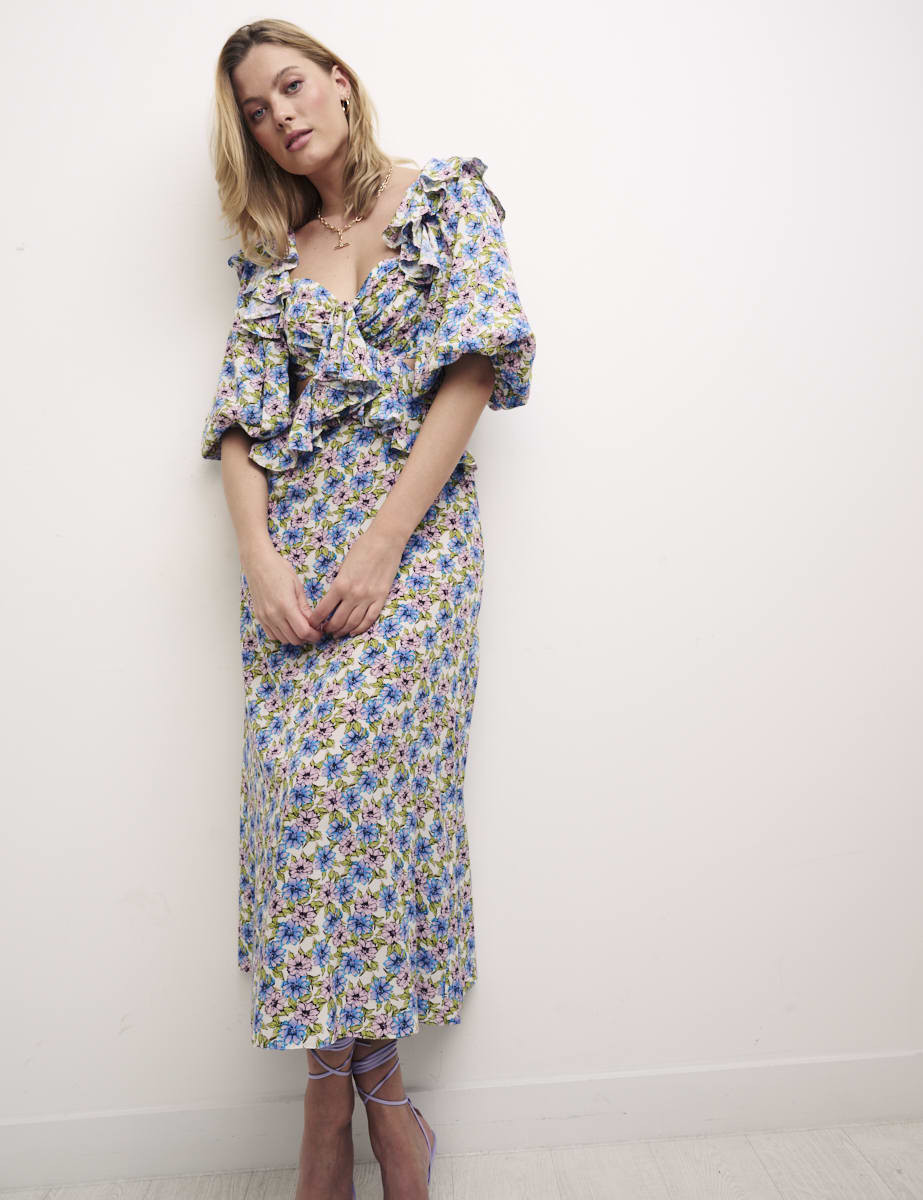 Floral Cut-Out Dani Midi Dress | Nobody's Child