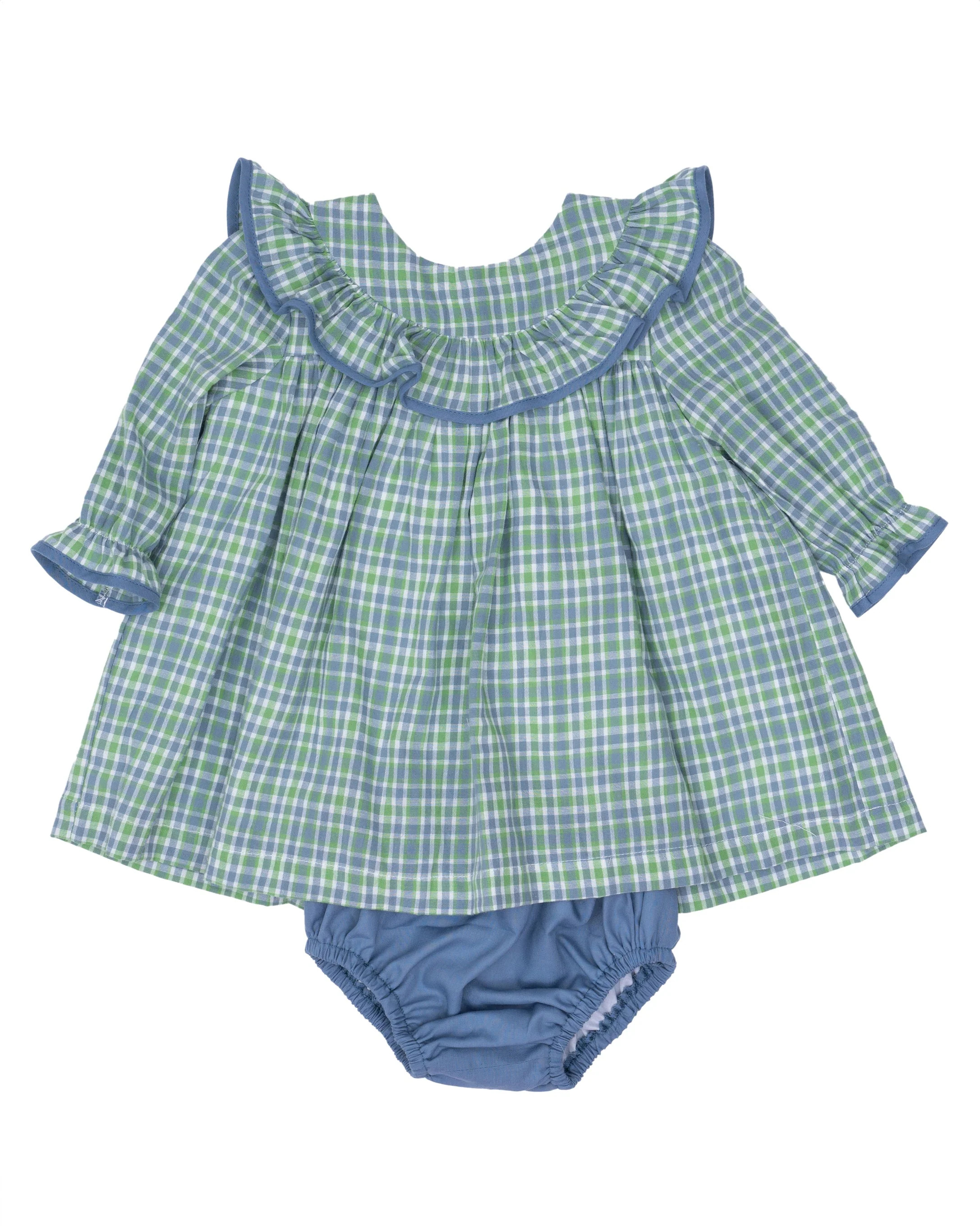 Layla Bluegrass Plaid Bloomer Set | The Oaks Apparel Company