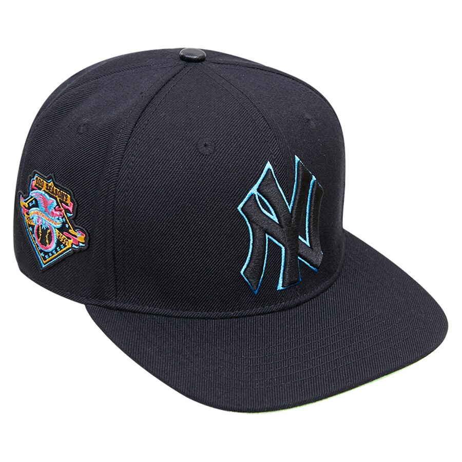 New York Yankees Pro Standard Cooperstown Collection Neon Prism Snapback Hat - Black | Lids