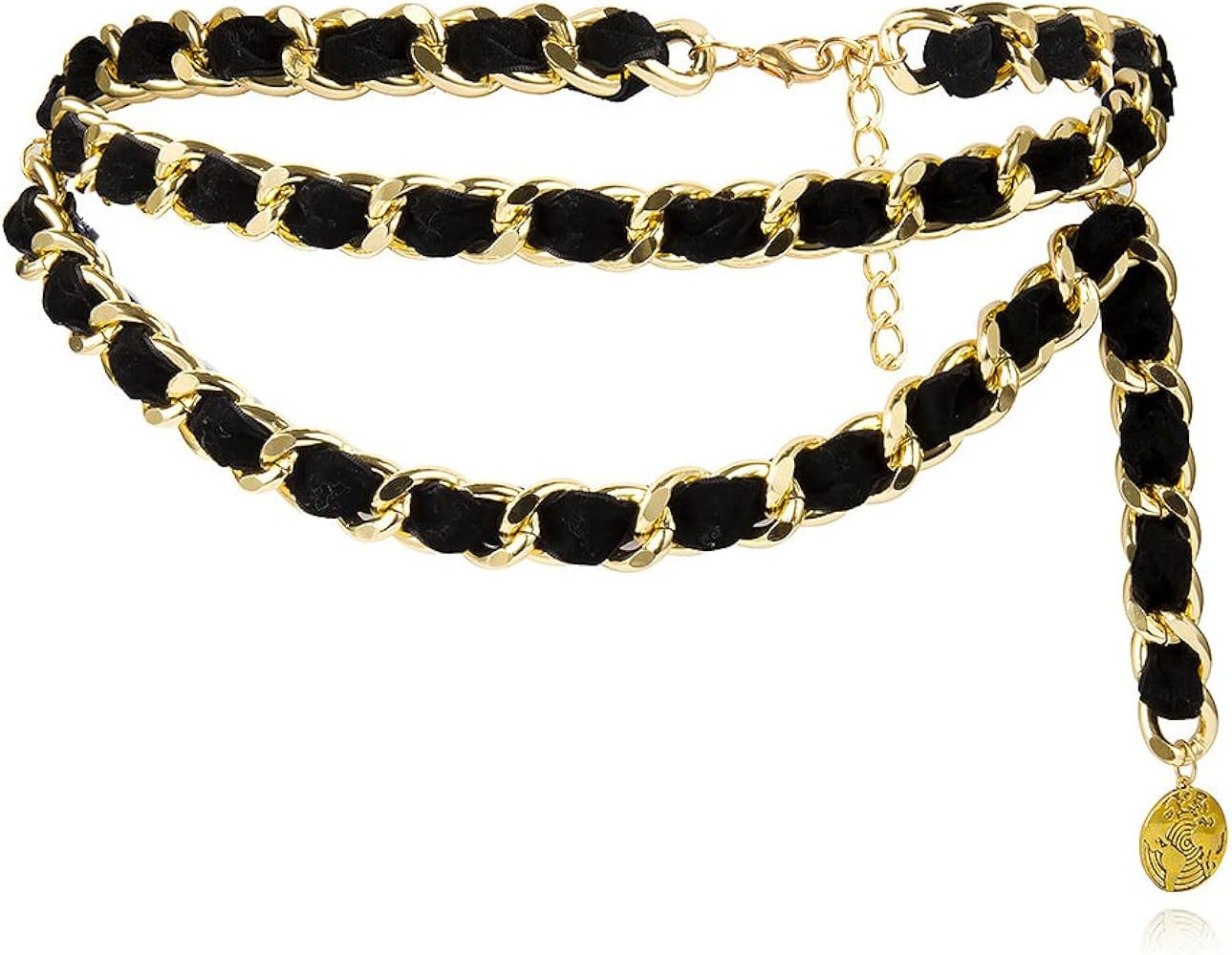 Jurxy Alloy Waist Chain Body Chain Weave Rope Winding Twist Chain for Women Waist Belt Pendant Be... | Amazon (US)