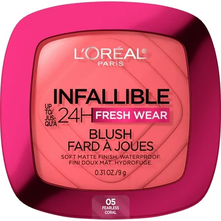 L'Oreal Paris Infallible Up to 24H Fresh Wear Soft Matte Blush, Fearless Coral, 1 kit | Walmart (US)