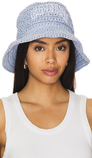 Summer Straw Hat in Baby Blue | Revolve Clothing (Global)