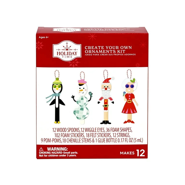 Holiday Time Create Your Own Ornament Group Kit, Makes 12 c - Walmart.com | Walmart (US)
